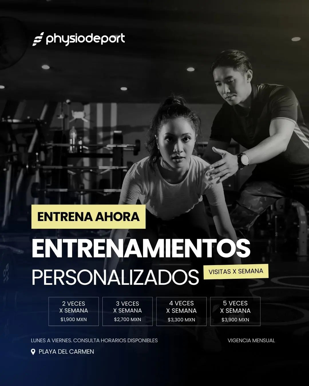 Entrenamiento personalizado: visitas por semana