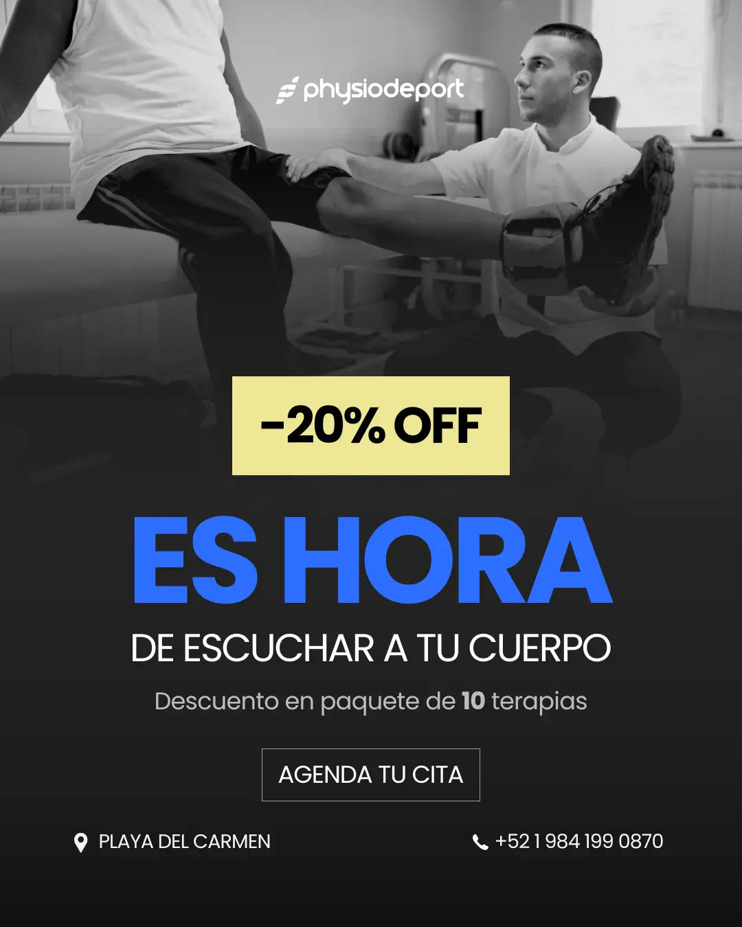 20% de descuento en 10 terapias