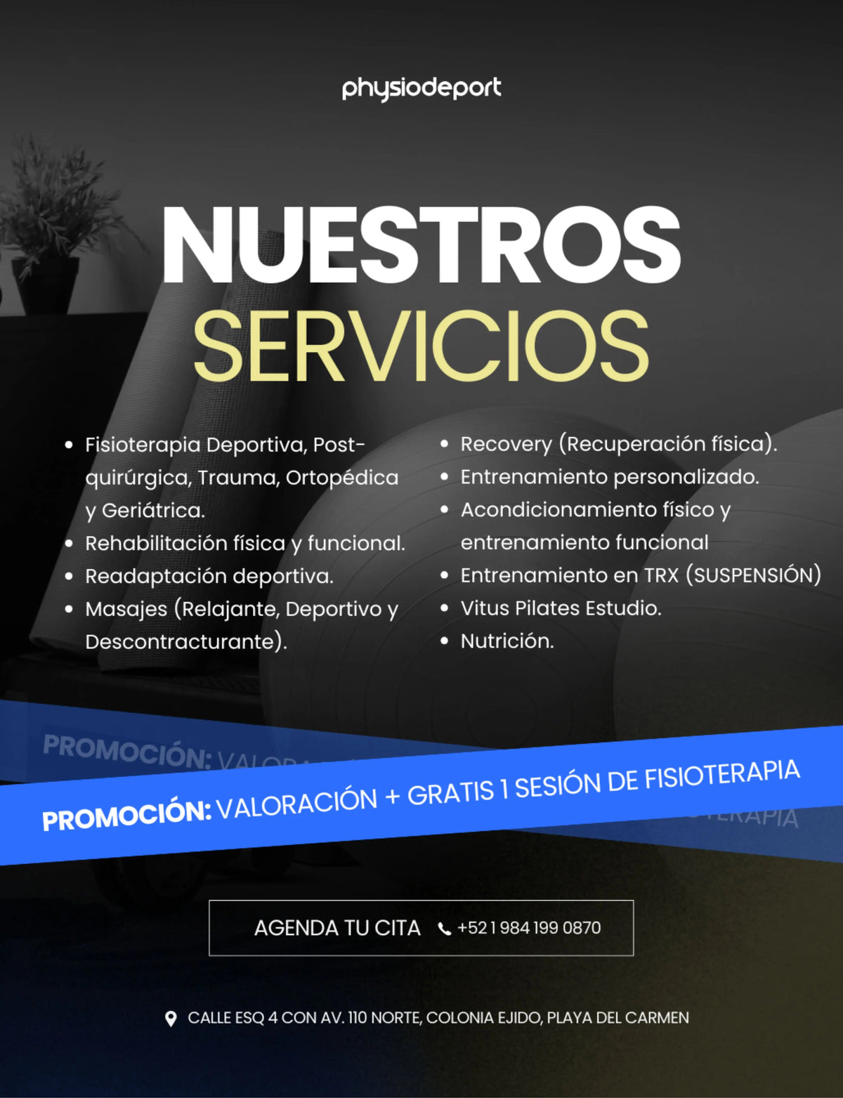 Nuestros servicios: valoración con sesión gratis