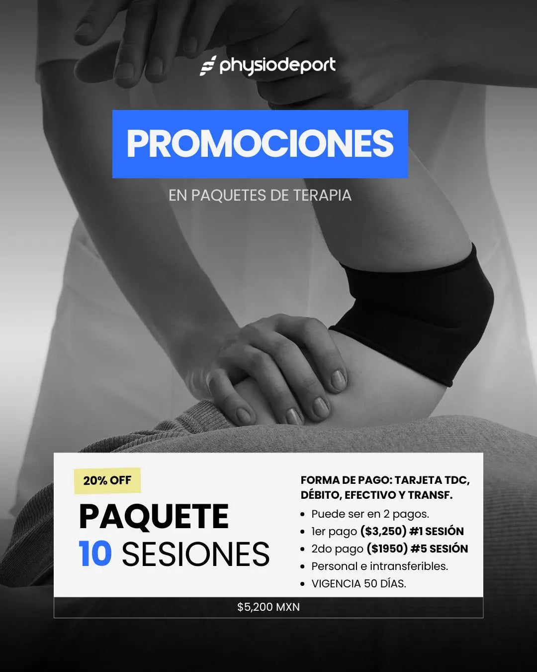 Paquete de 10 sesiones: 20% de descuento