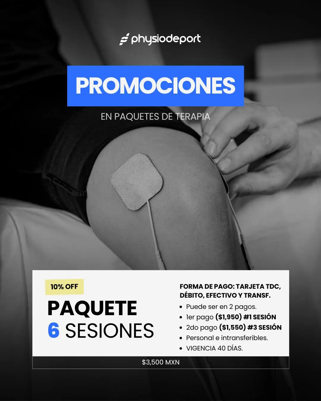 Paquete de 6 sesiones: 10% de descuento